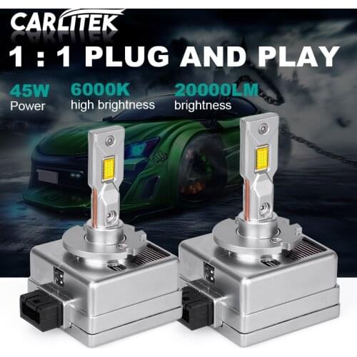 CARLITEK Plug And Play D1R D1S D2R D2S D3R D3S Led Headlight For Auto D4R D4S D5S D8S Car Lamps HID Light Bulbs On Car High Beam