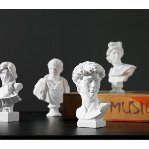 Home Decor Nordic Decoration Home Head Resin Statue Sculpture Pure White Character Statue Decoration Art Supplies Mozart