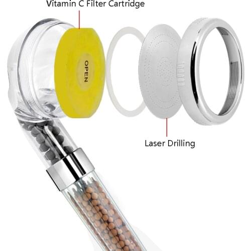 VEHHE Vitamin C Filter Cartridge SPA Anion Shower head Skin Care Lemon/Lavender Scent Skin Care Handheld Perfume Showerhead