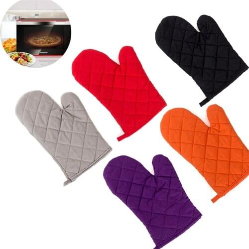 1 Pair Oven Gloves Kitchen Cooking Pot Holder Thick Heat Resistant Mitt Mittens