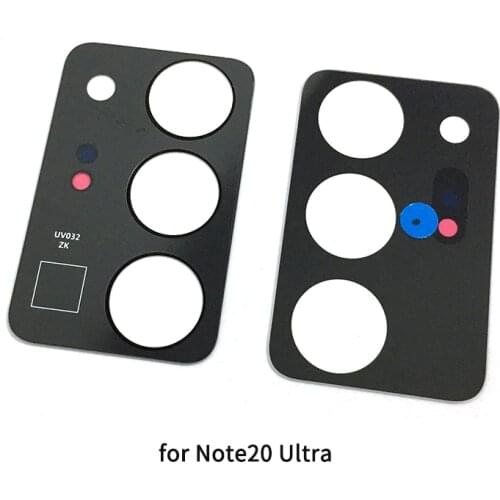 2PCS Camera Lens For Samsung Galaxy Note 20 / Note20 Ultra Back Rear Camera Glass Cover With Adhesive Sticker Repair Parts