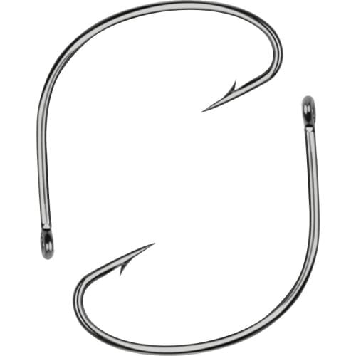 200pcs offset Barbed wacky Fishing Hook High Carbon Steel black Bass wacky rig kit Texas rigs fishhook