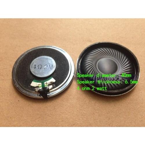 2pcs 40mm 4ohm 4Ω 2W Ultra-thin speaker Loudspeaker voice speaker