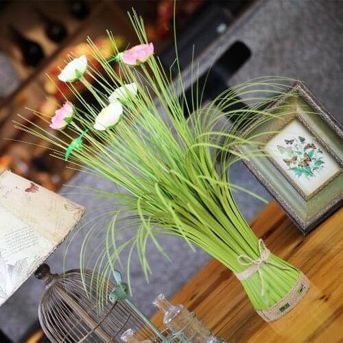 59cm Large Artificial Plant Silk Flower Rose Tea Camellia Fake Simulation Leaves Onion Grass For Wedding Garden Party Decoration