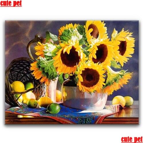 5D diamond painting Sun flower diy embroidery cross stitches full drill Home Wall Decor rhinestone pictures wallpaper puzzle