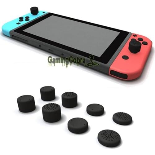 EXtremeRate 8Pcs Silicone Thumb Stick Grip Joystick Cap Cover For Nintendo Switch Joy-Con