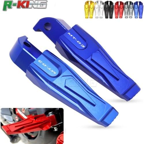 For YAMAHA MT-03 MT03 MT 03 Motorcycle Accessories CNC Aluminum Passenger Footrests Rear Foot Pegs