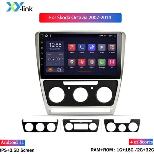 Android car radio video multimedia dvd player for Skoda octavia 2007-2014 GPS navigation system auto audio accessories no 2 din