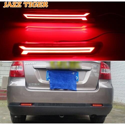 Car LED Rear Bumper Light Rear Fog Lamp Auto Brake Reflector for Suzuki SX4 2007 2008 2009 2010 2011 - 2017 Rear Lights Assembly