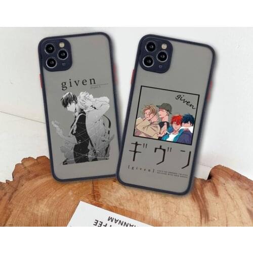 Japan Given Anime Fitted Music Gay Phone Case For iphone 12 11 Pro Max Mini XS 8 7 Plus X SE 2020 XR Matte Transparent Cover