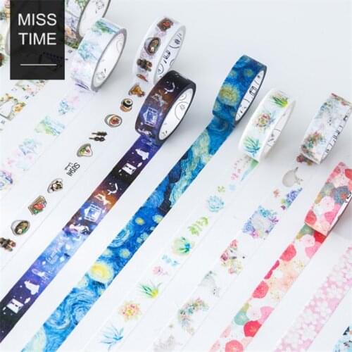 15mm 7m Sakura wind and evergreen Decorative Washi Tape DIY Scrapbooking Masking Tape School Office Supply Escolar Papelaria