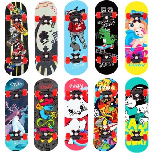 Children 24in Cartoon Skateboard Beginner Skater Kids Maple Wood Double Rocker Deck Skateboard Mini Skate Deck Outdoor Parkour