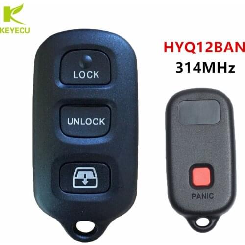 KEYECU Replacement KEYLESS REMOTE FOB TRANSMITTER 314MHz HYQ12BAN for TOYOTA 2001 2002 2003 SEQUOIA 2003 2004 4RUNNER