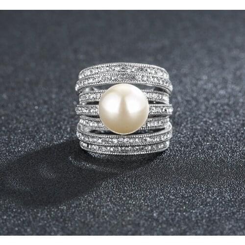 Unique New Ring Mountings Findings Settings Adjustable Ring Jewelry Parts Fittings Wedding Accessories for Pearl Beads Stones