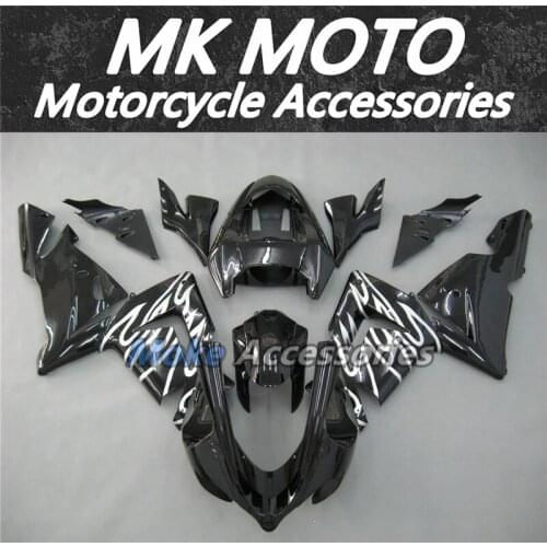 Motorcycle Fairings Kit Fit For zx-10r 2004-2005 Bodywork Set High Quality ABS Injection New Ninja Black Silver Flame