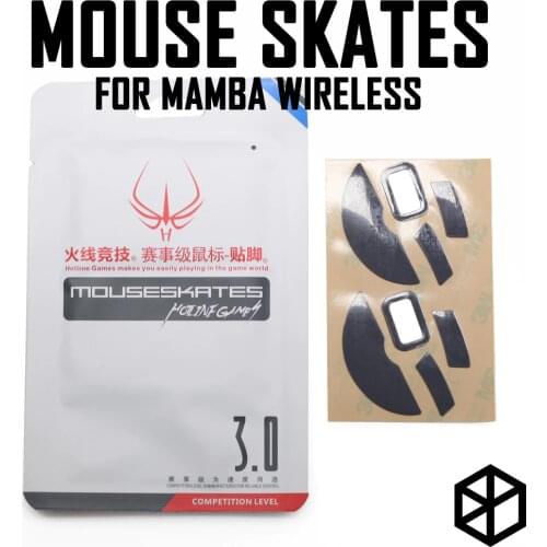 Hotline games 2 sets/pack competition level mouse feet skates gildes for razer mamba wireless 0.6mm thickness