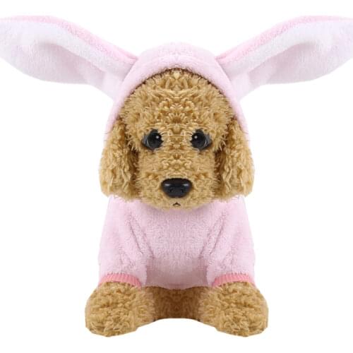 Coral Fleece Dog Jumpsuit Pajamas Winter Dog Clothes Cute Pet Outfit Puppy Clothing Small Dog Costume Overalls Pet Pyjamas Coat