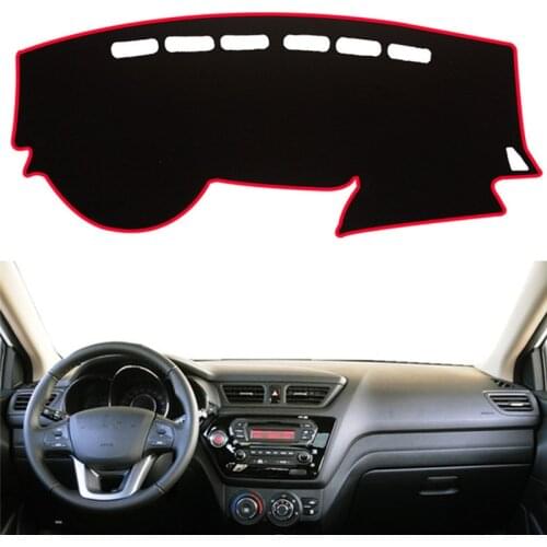 For Russia Kia Rio 3 K2 2012 2013 2014 2015 2016 2017 Dashmat Dashboard Cover Pad Mat Dash Board Sunshade Carpet Car Accessories