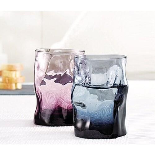 Creative 2PC/300ML Glass Cup Hot And Cold Transparent Water Cups Wine Glass Whiskey Champagne Cocktails Drinkware Party Gift