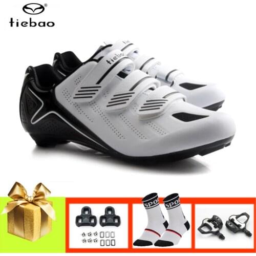 TIEBAO road cycling shoes men self-locking breathable Athletic bike sneakers sapatilha ciclismo outdoor sport road riding shoes