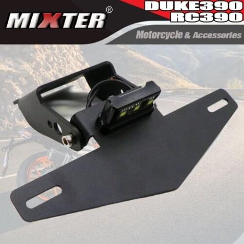 Motorcycle Fender Eliminator Registration Rear License Plate Holder Rack LED For RC390 DUKE390 2017 2018 2019 RC 390 DUKE 390