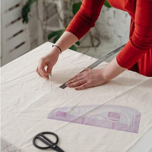 6Pcs/Set Ruler Tailor Measuring Kit Clear Sewing Drawing Ruler Yardstick Sleeve Arm French Curve Set Cutting Ruler Paddle Whee