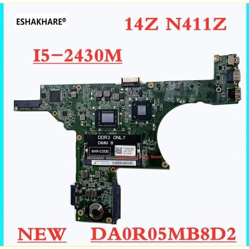 0384G8 85MW9 085MW9 CN-085MW9 Mainboard For Dell Inspiron 14Z N411Z Laptop Motherboard DA0R05MB8D2 I5-2430M CPU 100% test work