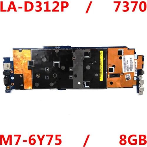 Laptop Motherboard for DELL Latitue 13 7370 M7-6Y75 8GB PC Mainboard CN-04MYV6 4MYV6 04MYV6 LA-D312P 100%Tested