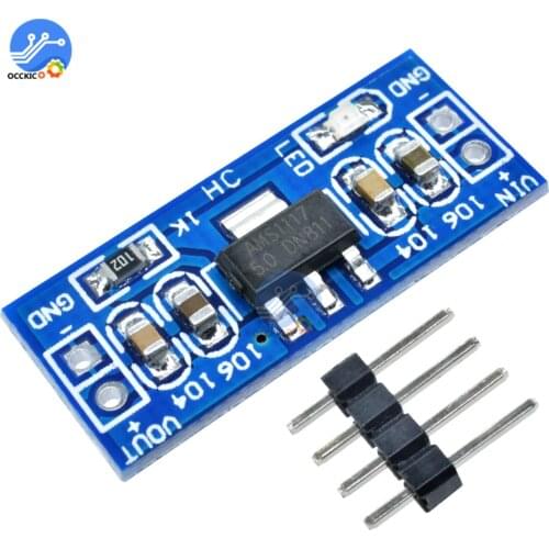 5PCS AMS1117 6-12V Turn to 5V Power Supply Module AMS1117-5.0 For Arduino Raspberry Pi PCB Board Standard Power Supply Module