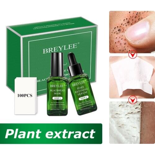 Blackhead Remove Skin Care Set Pore Refining Serum Centella Tea Tree Essence Shrink Pores Lifting Firming Oil Control Face Care