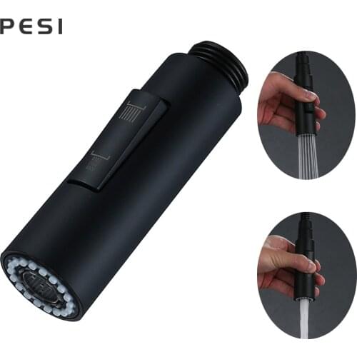 Pull Down Faucet Spray Head, Kitchen Sink Faucet Nozzle Replacement Part Faucet Head Kitchen Tap Sprayer Spout, Matte Black