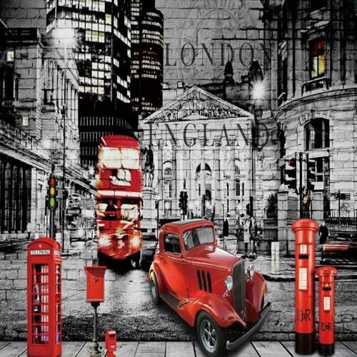 Drop Shipping Photo Wallpaper 3D Stereo British Style Nostalgic Retro English Street Backdrop Lobby Wallpaper Living Room Mural