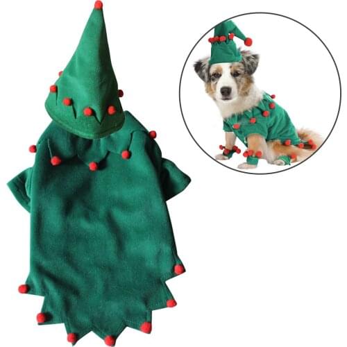 Cats And Dogs Christmas Dress Up Pet Clothes Dogs Christmas Funny Elf Costumes Cat Cosplay Clothes Winter Pet Warm Clothes
