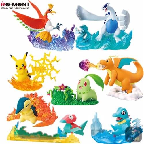 TOMY Pokemon Action Figure RE-MENT Fast Dragon Ex Cashapou Candytoy Pikachu Charmander Ornament Model Toy