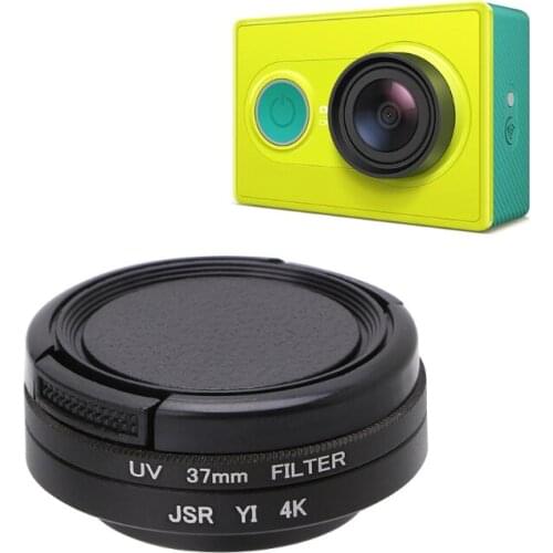 37mm UV Lens Filter + Lens Ring Adapter + Protective Cap for Xiaomi Yi Camera