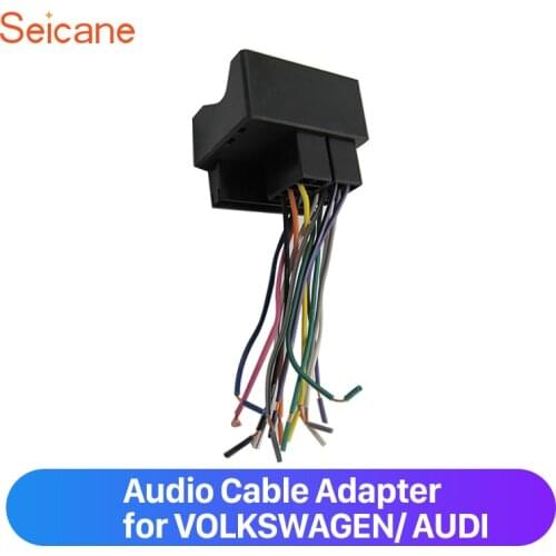 Seicane Universal Wiring Harness Plug Vehicle Refitting 50x42mm Car Audio Cable Adapter for VOLKSWAGEN/AUDI/PASSAT/Sagitar/Candy