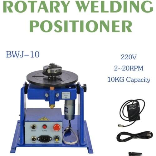 220V 10KG Rotary Welding Positioner Turntable Table Mini 2.5" 3 Jaw Lathe Chuck