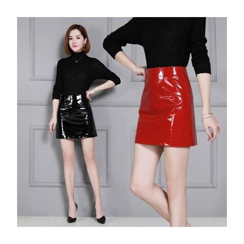 Top brand Fashion Genuine New Sheep Leather Skirt K17 high quality