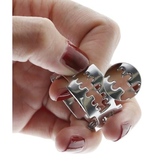 High Quality Stainless Steel Blade Sharp Cock Ring Chastity Devices Specil Glans Ring Stop Premature Ejaculation Erection