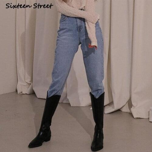 Women Cargo Trousers Denim Jeans Y2K Aesthetic Style Button Zipper Washed Blue Vintage High Waisted Pants Female Pantalon 2021