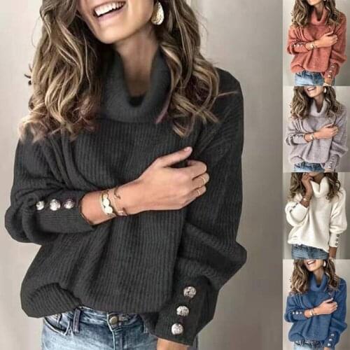 Harajuku Korean Top Knit Plus Size Women Long Sleeve Knitted Sweater Jumper Pullovers Knitwear Autumn Winter y2k Turtleneck