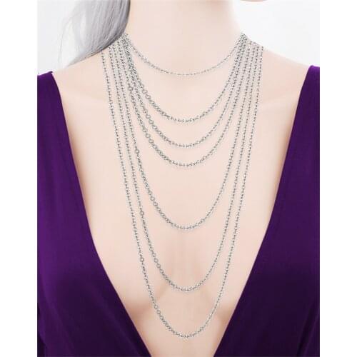 ZXSTYLE Silver Chains