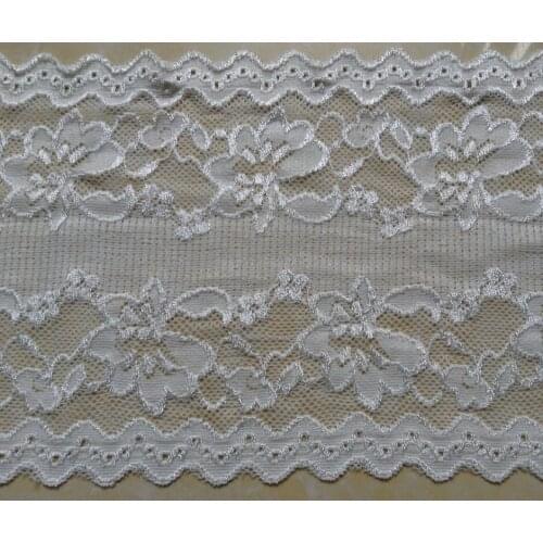 15cm exquisite elastic jacquard lace, soft and elegant stretch lace trimming,XERY13700
