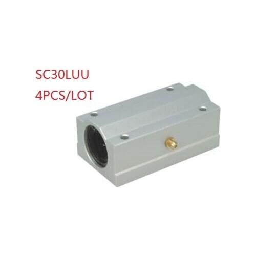 4pcs/lot SC30LUU SCS30LUU long type linear case unit linear ball bearing block for 30mm linear shaft CNC router parts