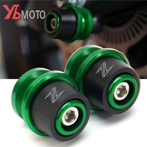 For Kawasaki Z900 Z650 Z1000 Z1000R Editon 2020 Z800 8MM Swingarm Slider Spools CNC Aluminum Screws With LOGO