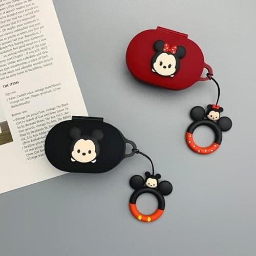 Cartoon Disney Minnie Mickey Earphone Case for Xiaomi Redmi Airdots 3 Silicone Wireless Bluetooth Headphone Cover With Lanyard
