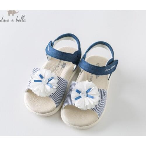 DB12634 Dave Bella summer baby girls fashion sandals new born infant shoes sandals floral shoes