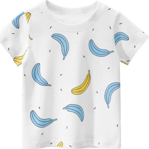 Kids Shirts fruit banana Print Children Clothing New Summer children Short Sleeve T Shirts Cotton Baby Tops Tees Clothes