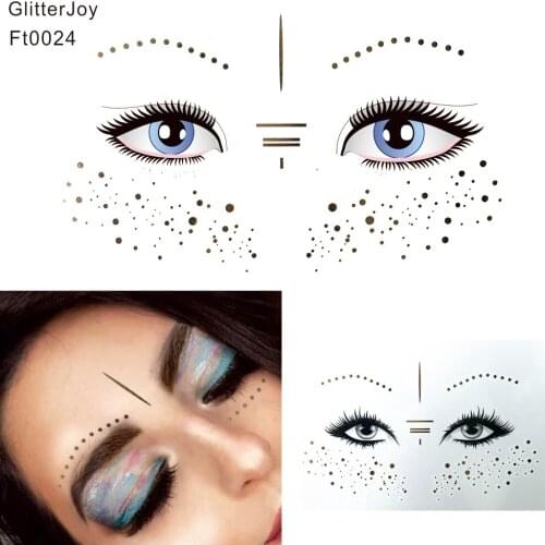 FT0024 Classic Metallic Gold Spot Bindi Makeup Tattoo Sticker which is a New Way to wear Glitter