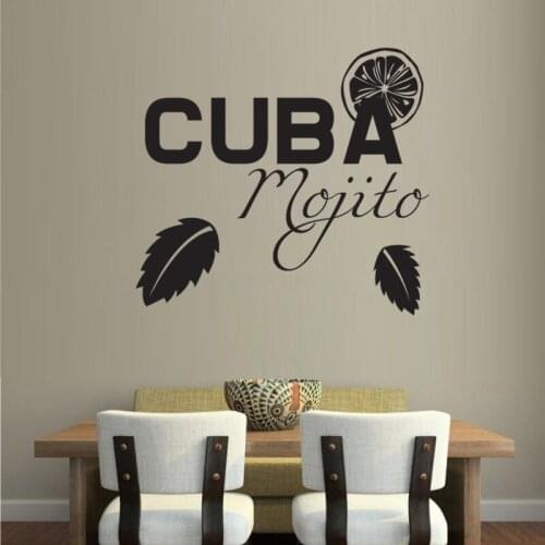 KUCADA cuba wall sticker for home decoration removable wallpaper diy black mural art decal wall decor WP1569